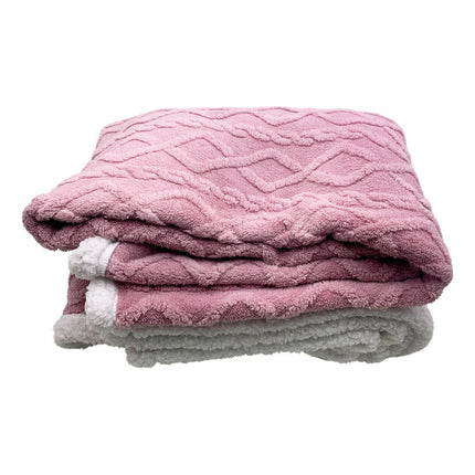 Frazada Manta Polar Con Corderito, 2 Plazas Con Diseño Diseños Varios
