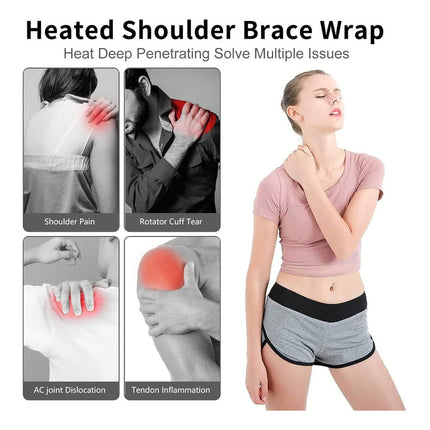 Hombrera Neopreno Con Calor Ortopedica  Soporte Espalda.  Negro