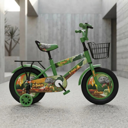 Bicicleta  Dino Rodado 16  Con Ruedas Estabilizadoras Verde 16