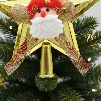 Puntero De Navidad Estrella Dorada 21cm Dorado
