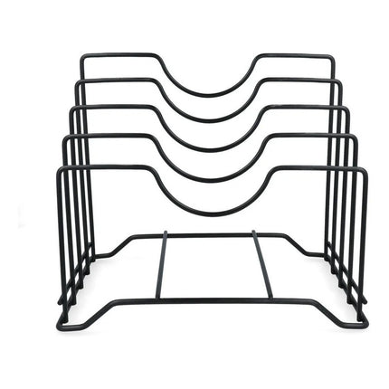 Soporte Ollas-tabla Separador Metal Tapas Organizador Blanco