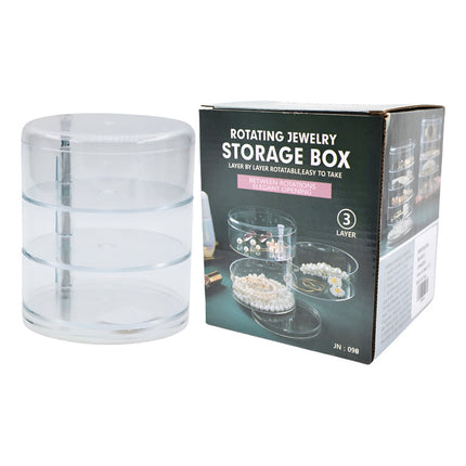 Organizador Acrílico 360o Para Accesorios 14x11cm Transparente