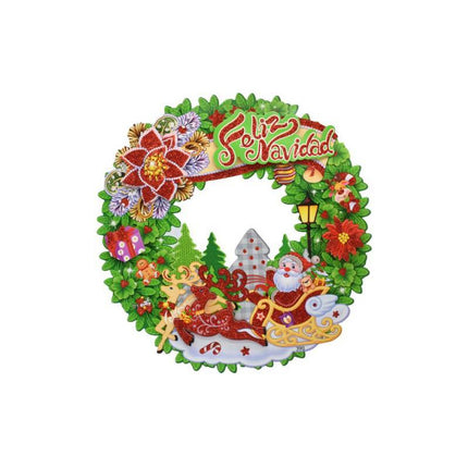 Adorno Navideño De Cartón Para Pared 36 Cm Ccm00656 V