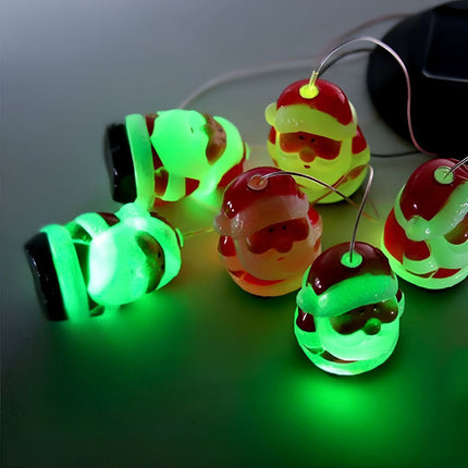 Colgante De Luces Led Decorativa Rgb Papá Noel Solar Z