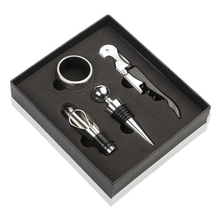Set De Vino 4 Piezas Sacacorcho Y Accesorios Para Vino