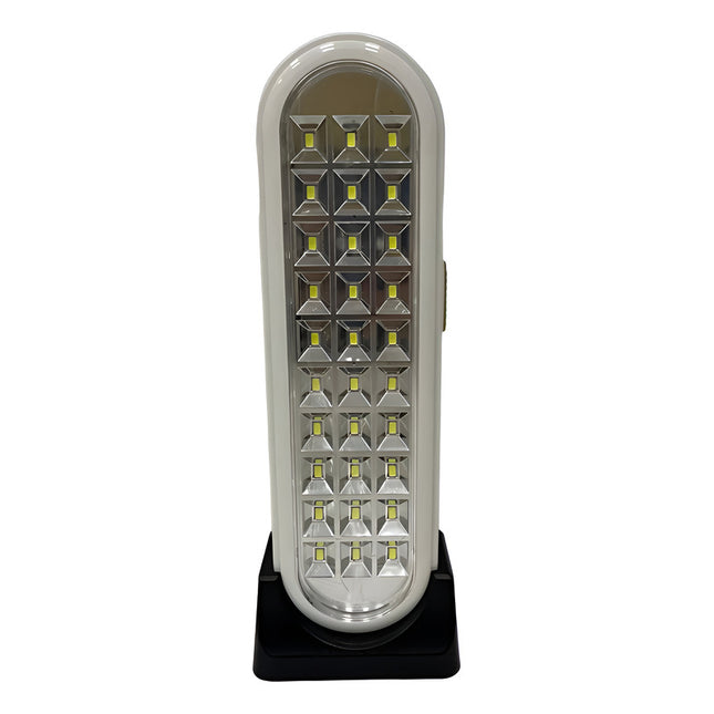 Lampara De Emergencia  30 Led Con Base Recargable Blanco