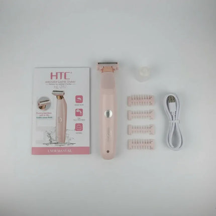 Depiladora Htc Inalambrica Hl-287 Lavable Dama Rosa