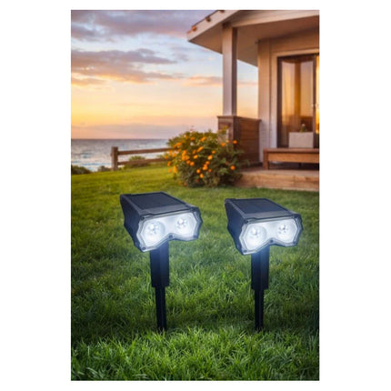 Luz Pincho Solar X2 Unidades Direccionable Blanco