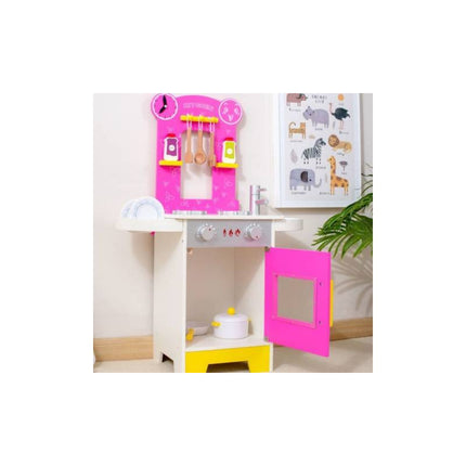 Cocina De Madera Con Accesorios Cgf01026. Juguete Rosado