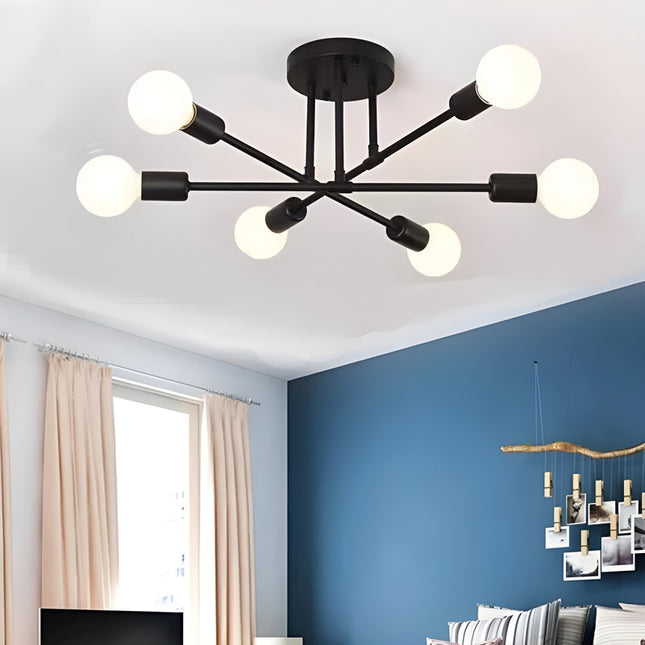 Lampara Colgante 6 Luces Araña Estilo Nórdica Lámpara Techo V