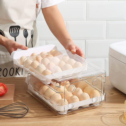Caja Organizador Para Huevos 32 Unidades Transparente