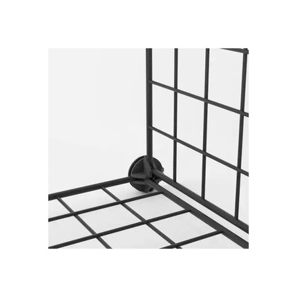 Mueble Estantería De Metal, 4 Estantes En Caja Negro