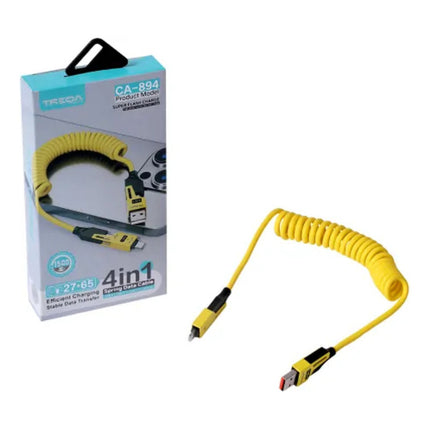Cable Resorte De Celular 4 En 1 Treqa