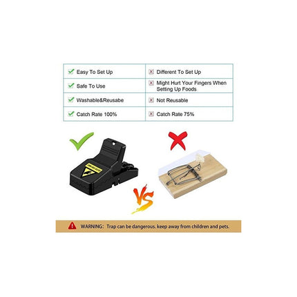 Trampa Para Ratones Modelo Eficaz X2 Unidades Reutilizable