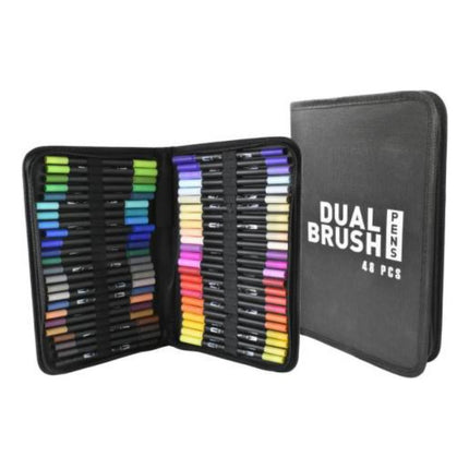 Marcadores Doble Punta En Estuche X48pcs