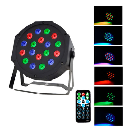 Foco De Luz 18 Led Rgb Dmx Audioritmico Con Control