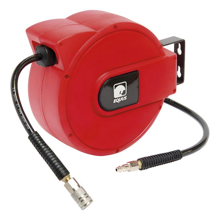 Manguera Con Carretel Retráctil Para Aire Comprimido 8m - Rojo