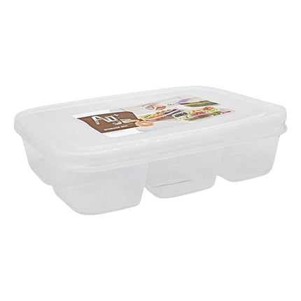 Recipiente Plastico Con Tapa Y Separaciones Chw03356 Transparente