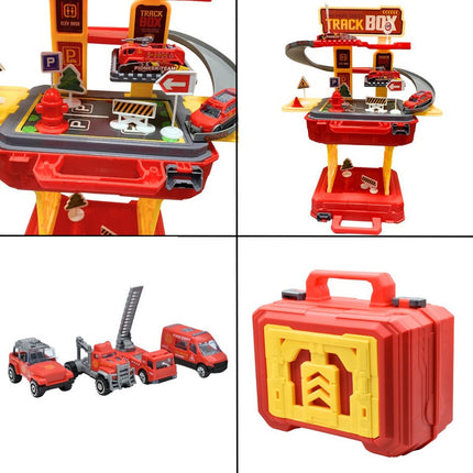 Juego Parking De Bomberos En Maleta  Juego