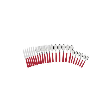 Juego De Cubiertos Tramontina New Kolor X24 Rojo