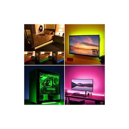 Cinta Tira Led Usb Rgb Colores 2 Metros C/ Control Rgb Rgb