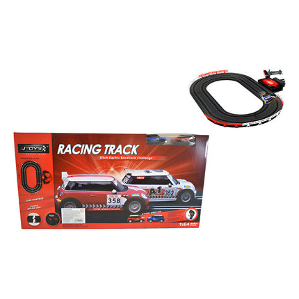 Pista De Carreras De Auto 114x53x33cm Negra