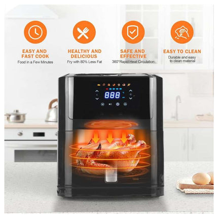 Freidora Sin Aceite Marvo Haf-106 8l Negro Negro
