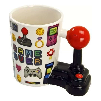 Taza Ceramica Game Over Agarre Palanca Retro Z