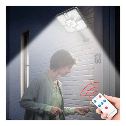 Foco Solar Aurora De 226 Cob Con Sensor Para Exterior Ip65  Blanco Blanco
