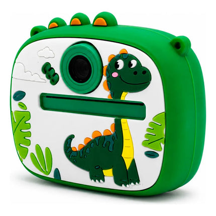 Camara De Fotos Dual Instantanea Infantil Varios Diseños Verde