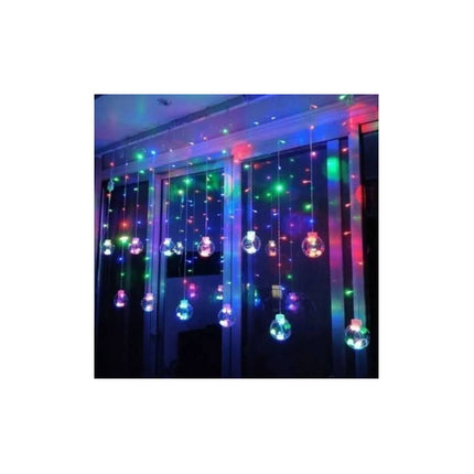 Cortina De Luz Multicolor Con Esferas 3 Mts Ccm00691 Rgb