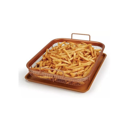 Asadera Con Rejilla Crispy Tray Ecelente Calidad Cobre