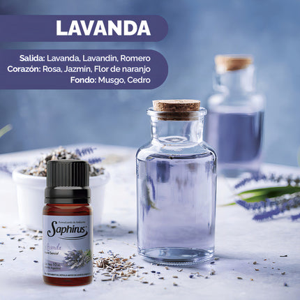 Aceite Esencial Saphirus Lavanda 10ml Apto Difusores
