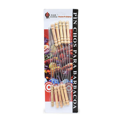 Pincho Simple  P/ Asado Parrilla Churrasco 30cm 10 Piezas