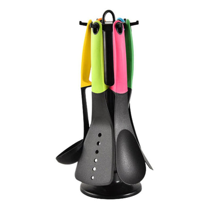 Juego Set De Menage 6 Piezas Con Soporte Mango Silicona