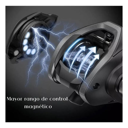 Reel De Pesca Zurdo 6.6:1 Cadence Sf1643 Negro