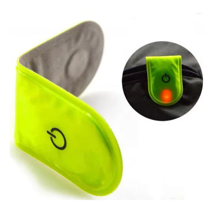 Luz Reflectiva A Pila Clip Magnetico Fluorescente Naranja Fluor