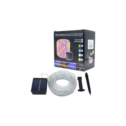 Manguera Con Luz De Navidad Carga Solar 5 M Cálida
