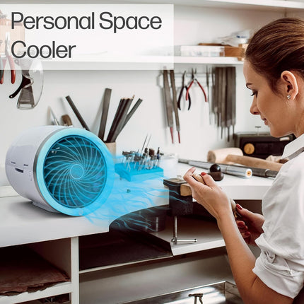 Ventilador Mini Enfriador De Aire Portátil Con Luces V