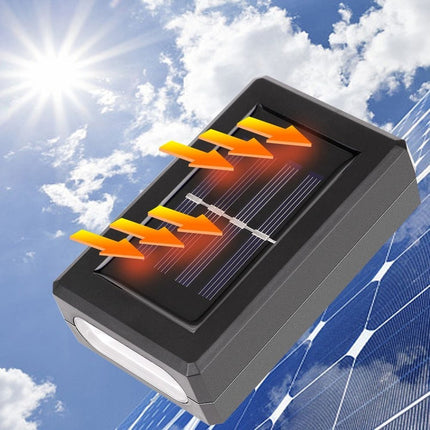 Foco Solar Led Aplique   Decoración Fotocélula Calida Negro