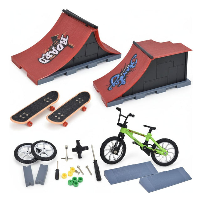 Set De Mini Skate Y Bicicleta Con Rampas Ty363092
