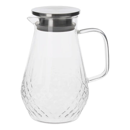Jarra De Vidrio 2.1l 22.5cm Con Tapa Y Asa V