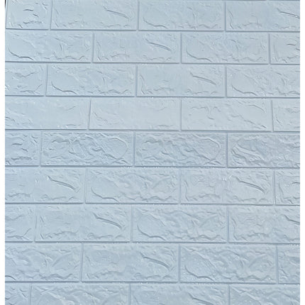 Revestimiento Ladrillo Pared Adhesivo  3mm Celeste 3d Zow