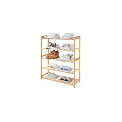 Zapatera De 5 Niveles Bambú Medidas 67 X 27 X 86 Cm
