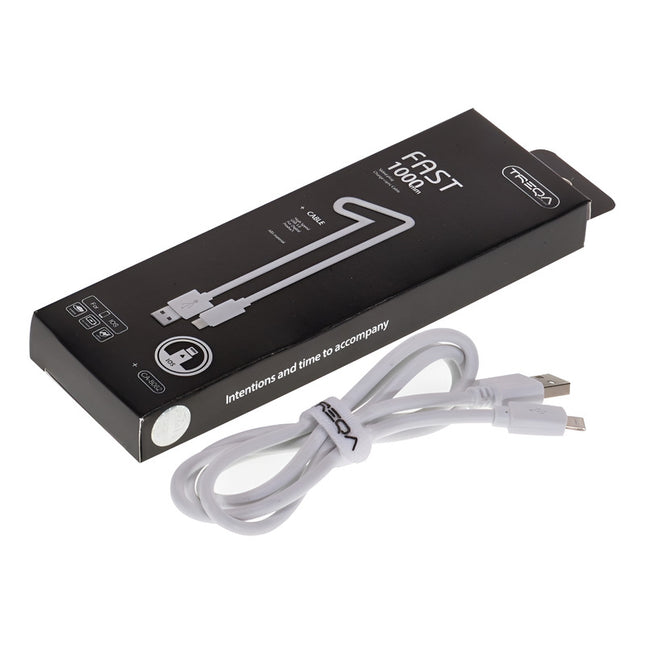 Cable Usb Genérico 1m Carga Y Datos Blanco