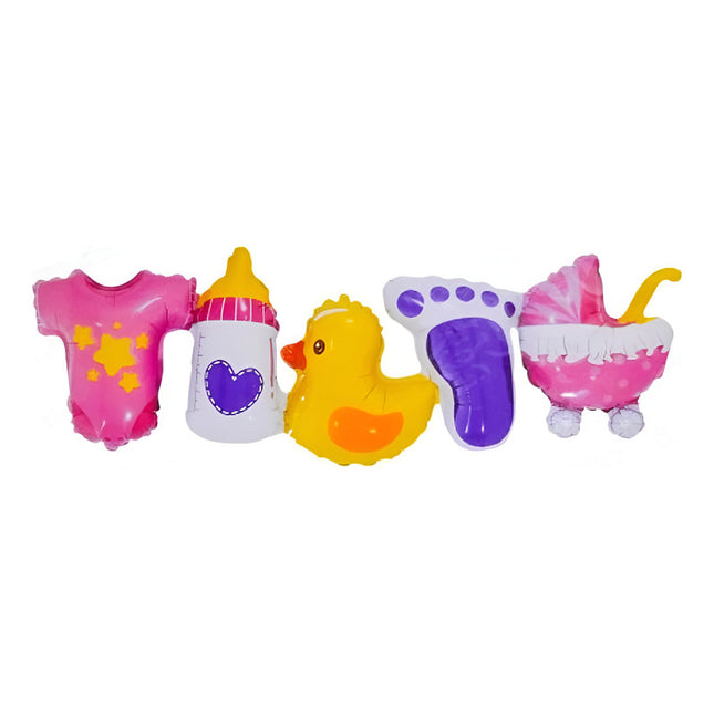 Guia De Globos Para Baby Shower Celeste O Rosa