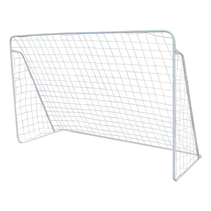 Arco De Futbol De Acero Con Red 213x150x75cm. Blanco