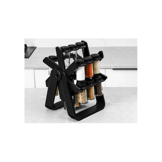 Especiero Organizador  Giratorio 18 Frascos De Vidrio N