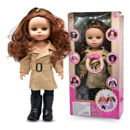 Muñeca Musical De Goma Con Ropa Invernal 36cm