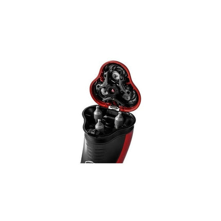 Afeitadora Eléctrica Recortadora 3 Cabezales Acceserorios  Negro